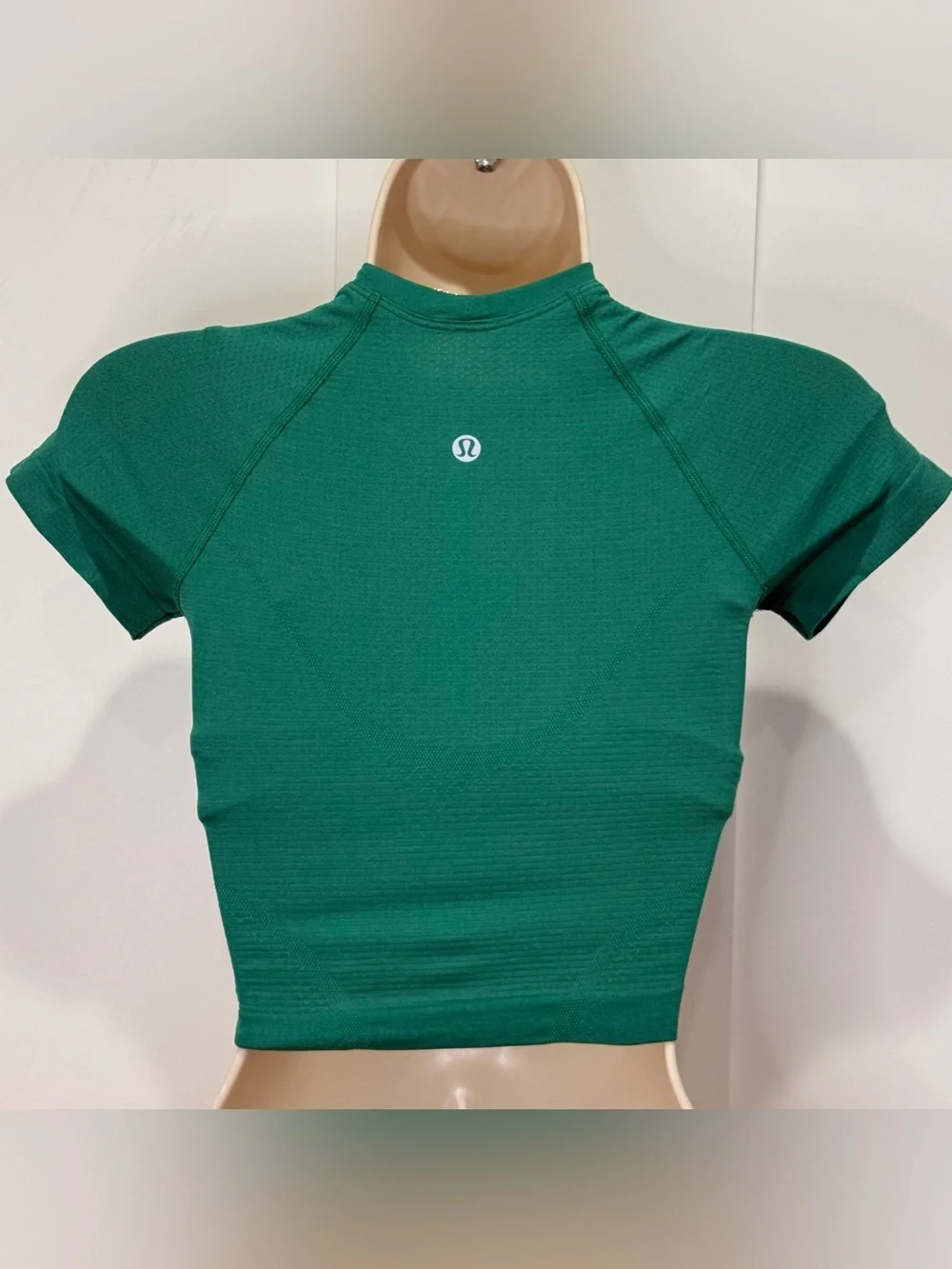 Lululemon Swiftly Tech Cropped Short Sleeve Shirt 2.0 Size 0 Cascadia Green Yoga - Picture 4 of 7